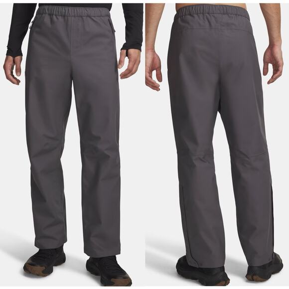 Under Armour UA Stormproof Lined Rain Pants Waterproof Wind Pitch Gray Men’s 4XL